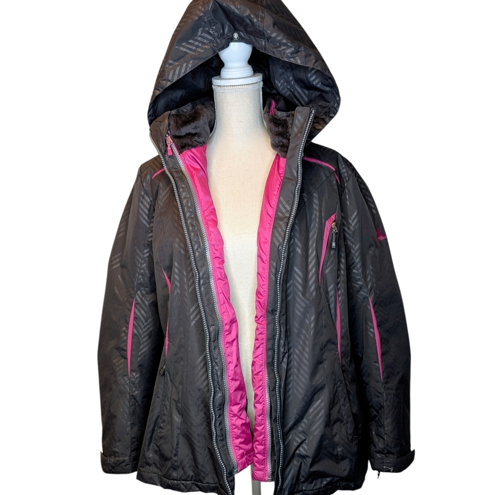 ZeroXposur Women's Ski/Snow Jacket With Detachable Inner Hot Pink Jacket